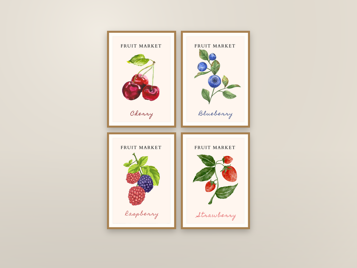 Fruit Market Collection · 23 Láminas de Frutas Imprimibles