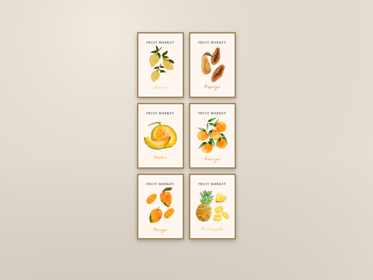Fruit Market Collection · 23 Láminas de Frutas Imprimibles