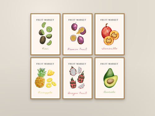 Fruit Market Collection · 23 Láminas de Frutas Imprimibles